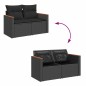 vidaXL Set Divani da Giardino 9 pz con Cuscini Nero Polyrattan Acacia vidaXL Set Divani da Giardino 9 pz con Cuscini Nero Polyrattan Acacia