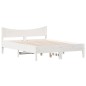 vidaXL Letto senza Materasso Bianco 140x200 cm Legno Massello di Pino vidaXL Letto senza Materasso Bianco 140x200 cm Legno Massello di Pino