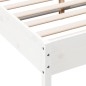 vidaXL Letto senza Materasso Bianco 140x200 cm Legno Massello di Pino vidaXL Letto senza Materasso Bianco 140x200 cm Legno Massello di Pino