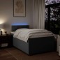 vidaXL Giroletto a Molle con Materasso Grigio Scuro 120x190cm Tessuto