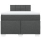 vidaXL Giroletto a Molle con Materasso Grigio Scuro 120x190cm Tessuto