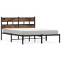 vidaXL Giroletto senza Materaso in Metallo Rovere Fumo 135x190 cm vidaXL Giroletto senza Materaso in Metallo Rovere Fumo 135x190 cm