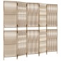 vidaXL Divisorio per Ambienti a 5 Pannelli Beige in Polyrattan