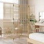 vidaXL Divisorio per Ambienti a 5 Pannelli Beige in Polyrattan