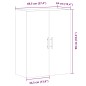 vidaXL Mobile a Parete Rovere Artigianale 69,5x34x90 cm