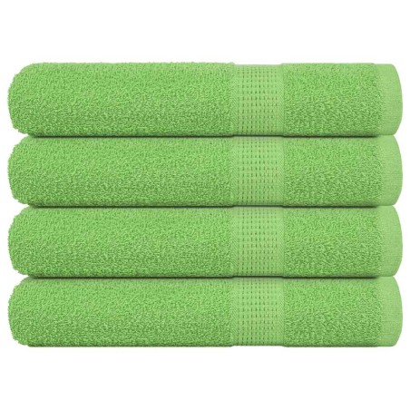 vidaXL Asciugamani 4 pz Verde Mela 100x200 cm 360 g/m² 100% Cotone