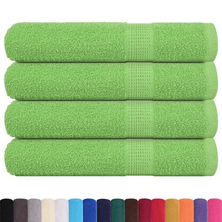 vidaXL Asciugamani 4 pz Verde Mela 100x200 cm 360 g/m² 100% Cotone