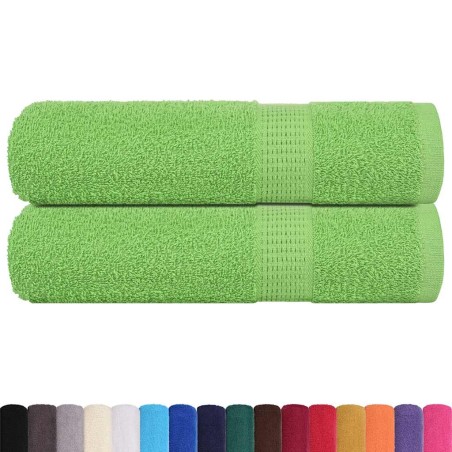 vidaXL Asciugamani da Bagno 2 pz Verde Mela 100x150 cm 360 g/m² Cotone