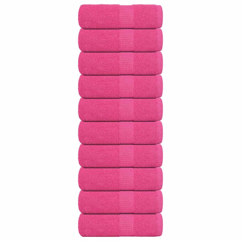 vidaXL Asciugamani per Sapone 10 pz Rosa 30x30 cm 360 g/m² 100% Cotone