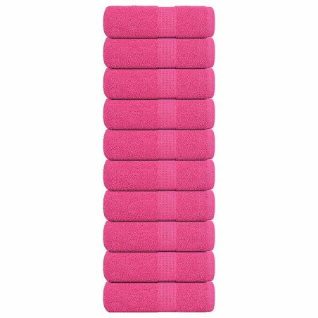 vidaXL Asciugamani per Sapone 10 pz Rosa 30x30 cm 360 g/m² 100% Cotone