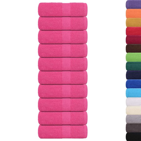 vidaXL Asciugamani per Sapone 10 pz Rosa 30x30 cm 360 g/m² 100% Cotone