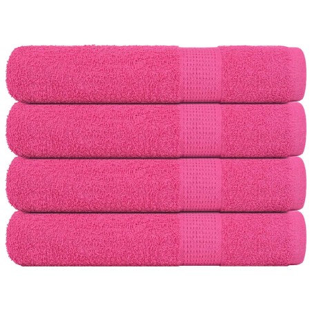 vidaXL Asciugamani per Sauna 4 pz Rosa 80x200 cm 360 g/m² 100% Cotone