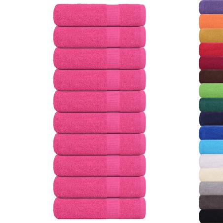 vidaXL Asciugamani da Bagno 10 pz Rosa 100x150 cm 360 g/m² 100% Cotone