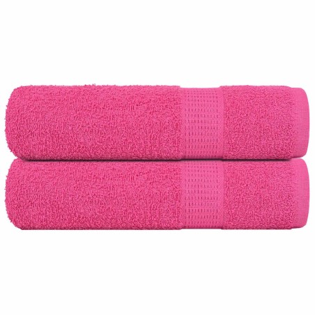 vidaXL Asciugamani Doccia 2 pz Rosa 70x140 cm 360 g/m² 100% Cotone