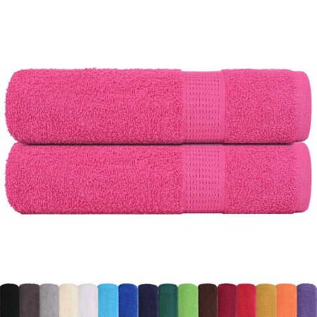 vidaXL Asciugamani Doccia 2 pz Rosa 70x140 cm 360 g/m² 100% Cotone