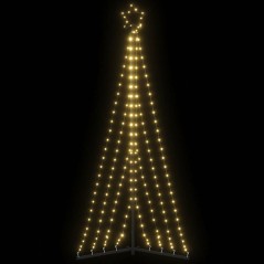 vidaXL Albero di Natale a LED 339 LED Bianco Caldo 182 cm