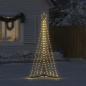 vidaXL Albero di Natale a LED 339 LED Bianco Caldo 182 cm