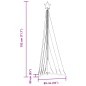vidaXL Albero di Natale a LED 339 LED Bianco Caldo 182 cm