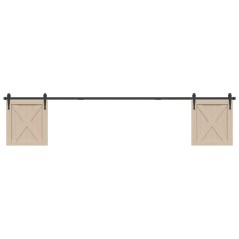 vidaXL Kit Anta Scorrevole Armadio in Acciaio al Carbonio 244 cm