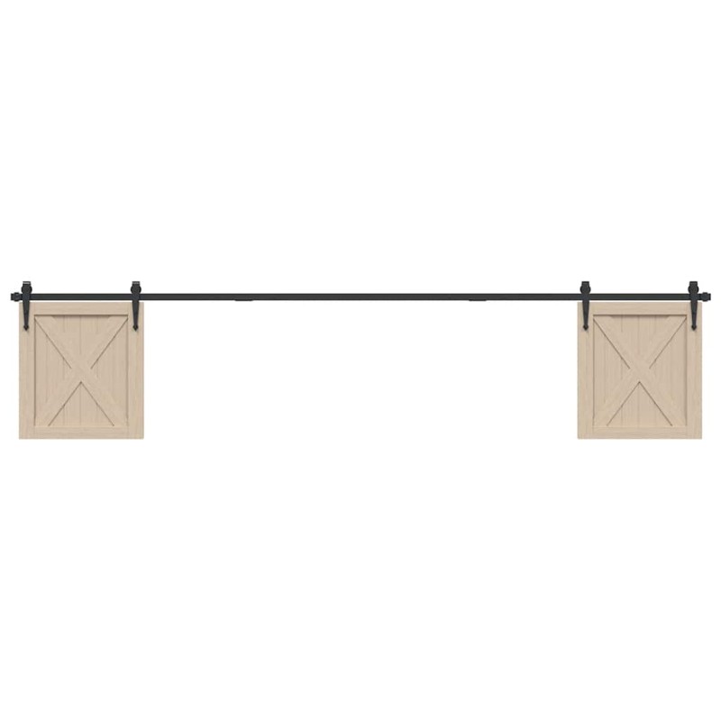 vidaXL Kit Anta Scorrevole Armadio in Acciaio al Carbonio 244 cm
