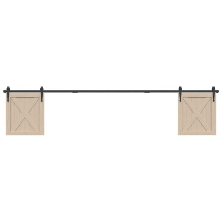 vidaXL Kit Anta Scorrevole Armadio in Acciaio al Carbonio 244 cm