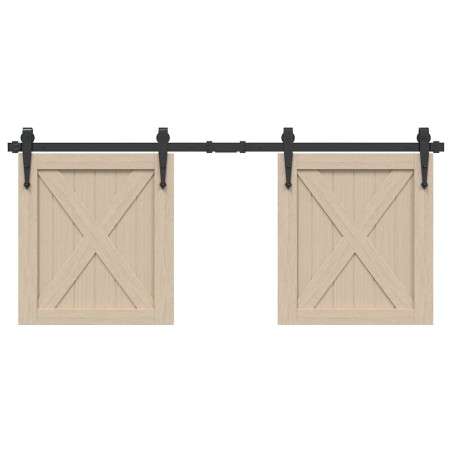 vidaXL Kit Anta Scorrevole per Armadio 122 cm in Acciaio al Carbonio