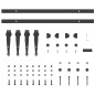 vidaXL Kit Anta Scorrevole per Armadio 122 cm in Acciaio al Carbonio