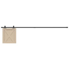 vidaXL Kit Anta Scorrevole Armadio in Acciaio al Carbonio 113 cm