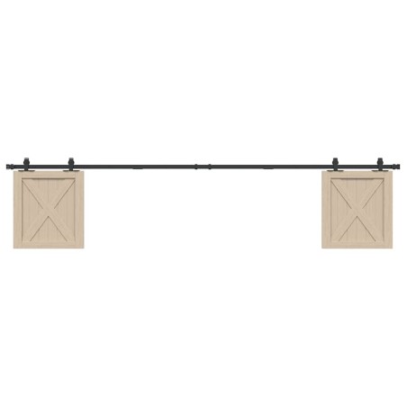 vidaXL Kit Anta Scorrevole Armadio in Acciaio al Carbonio 244 cm