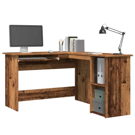 vidaXL Scrivania Angolare Legno Antico 120x140x75 cm Legno Multistrato