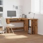 vidaXL Scrivania Angolare Legno Antico 120x140x75 cm Legno Multistrato