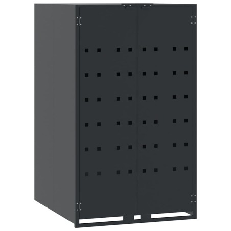 vidaXL Copribidone Ruote Bidone Singolo Antracite 69x79x117cm Acciaio