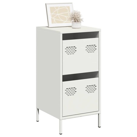 vidaXL Credenza Bianca 35x39x73,5 cm in Acciaio Laminato a Freddo