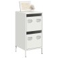 vidaXL Credenza Bianca 35x39x73,5 cm in Acciaio Laminato a Freddo vidaXL Credenza Bianca 35x39x73,5 cm in Acciaio Laminato a Freddo