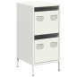 vidaXL Credenza Bianca 35x39x73,5 cm in Acciaio Laminato a Freddo vidaXL Credenza Bianca 35x39x73,5 cm in Acciaio Laminato a Freddo