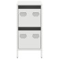 vidaXL Credenza Bianca 35x39x73,5 cm in Acciaio Laminato a Freddo vidaXL Credenza Bianca 35x39x73,5 cm in Acciaio Laminato a Freddo