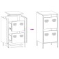 vidaXL Credenza Bianca 35x39x73,5 cm in Acciaio Laminato a Freddo vidaXL Credenza Bianca 35x39x73,5 cm in Acciaio Laminato a Freddo