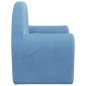 vidaXL Divano per Bambini Blu in Morbido Peluche vidaXL Divano per Bambini Blu in Morbido Peluche