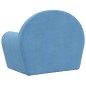 vidaXL Divano per Bambini Blu in Morbido Peluche vidaXL Divano per Bambini Blu in Morbido Peluche