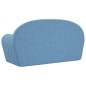 vidaXL Divano per Bambini a 2 Posti Blu in Morbido Peluche