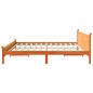 vidaXL Letto senza Materasso Marrone Cera 200x200 cm in Legno di Pino vidaXL Letto senza Materasso Marrone Cera 200x200 cm in Legno di Pino