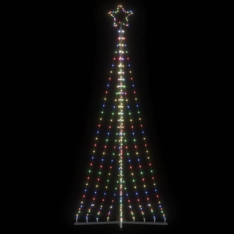 vidaXL Albero di Natale a LED 447 LED Colorato 249 cm