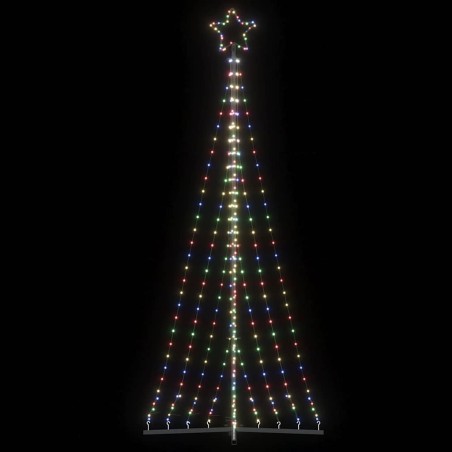 vidaXL Albero di Natale a LED 447 LED Colorato 249 cm