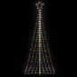 vidaXL Albero di Natale a LED 447 LED Colorato 249 cm