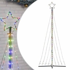 vidaXL Albero di Natale a LED 447 LED Colorato 249 cm