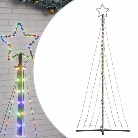 vidaXL Albero di Natale a LED 447 LED Colorato 249 cm