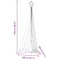 vidaXL Albero di Natale a LED 447 LED Colorato 249 cm