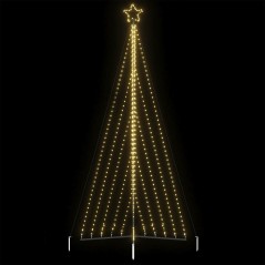 vidaXL Albero di Natale a LED 570 LED Bianco Caldo 399 cm