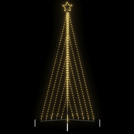 vidaXL Albero di Natale a LED 570 LED Bianco Caldo 399 cm