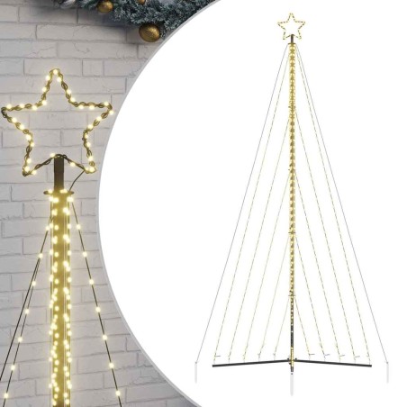 vidaXL Albero di Natale a LED 570 LED Bianco Caldo 399 cm